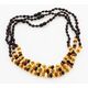 3 Composition Button beads Baltic amber necklace 48cm