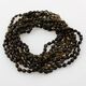 10 Dark BEANS Baby teething Baltic amber necklaces 33cm