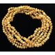 5 Raw Butter BAROQUE Baltic amber adult necklaces 47cm