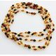 5 Multi BEANS Baltic amber adult necklaces 48cm