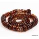 Cognac buttons Baltic amber necklace 22in